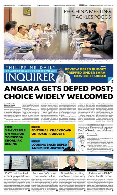 phildailyinquirer latest stories|Today’s Paper: April 3, 2024 .